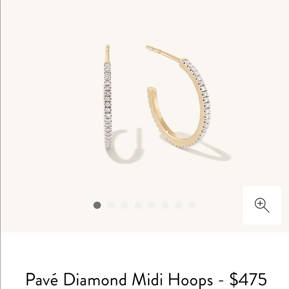 Mejuri 14K gold and Diamond Hoops